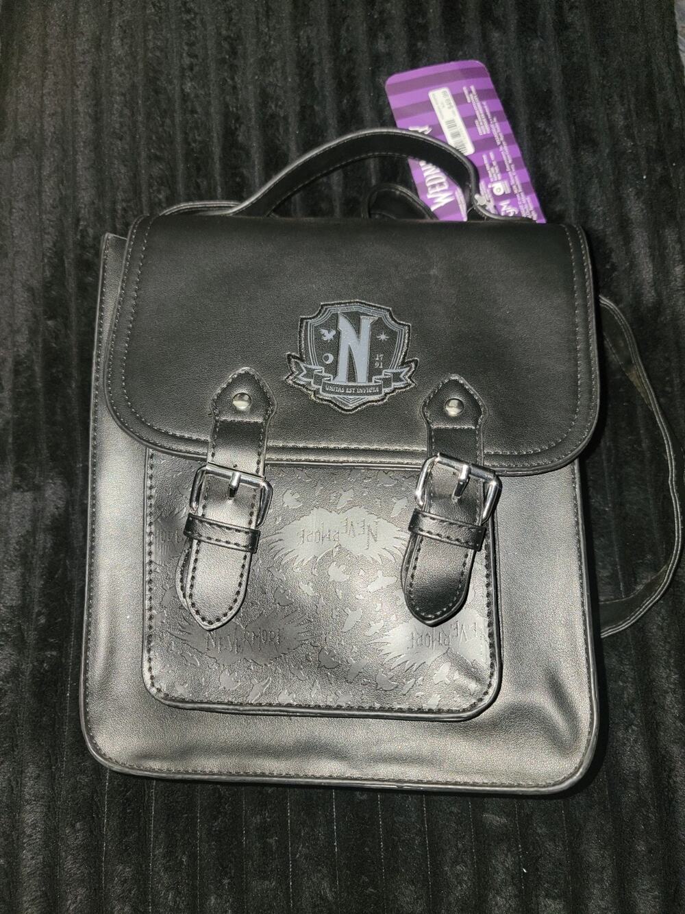 Wednesday Addams Nevermore Academy Mini Backpack New With Tags